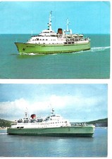 2 OLD POSTCARDS - TOWNSEND THORESEN - FREE ENTERPRISE 1 & 2 - C.1960 / 70's