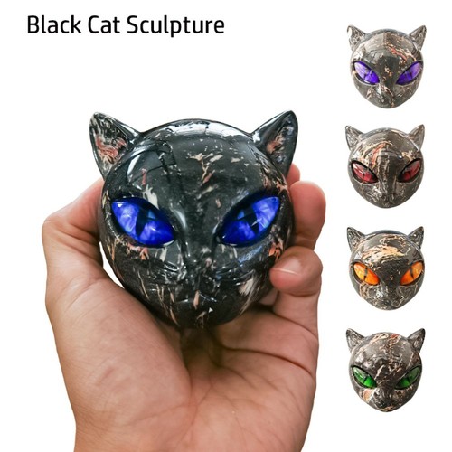 Resin luxury black cat - resin,
