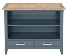 Blue & Parquet Oak Bookcase TV