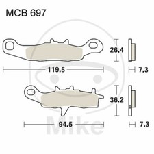 BRAKE PADS TRW LUCAS 787.54.38