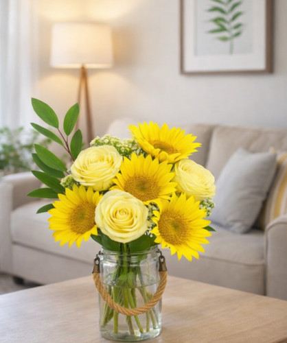 Peony sunflowers roses - peony,