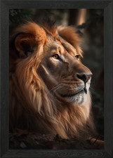 Fierce Lion King Framed Wall