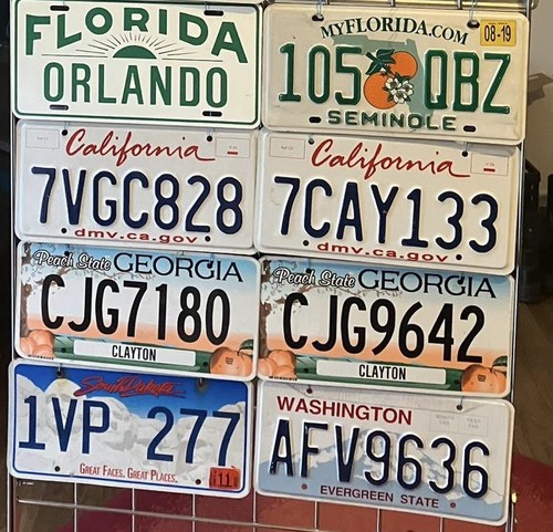 American number plates - american, plates,