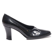 STEPHANE KELIAN Pump Heels Black Leather Womens UK 5.5