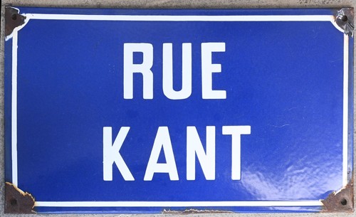 Old french enamel street - old,