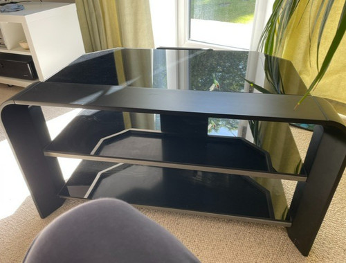 Black glass stand john - glass,