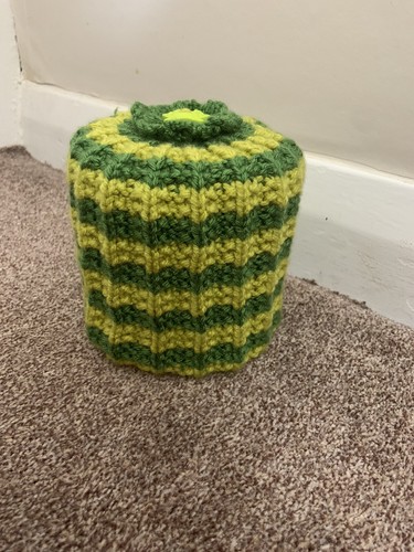 Hand knitted toilet roll - knitted,