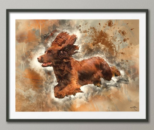 Cocker spaniel dog watercolor - cocker,