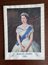 HORLEY, 1953 Coronation of Queen Elizabeth II Souvenir Programme