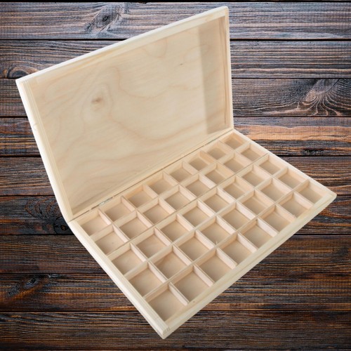 Shallow wooden box - box, 40