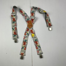 Bri Mark Braces Grey Mens Adjustable Clip Elastic One Size Tools Workwear