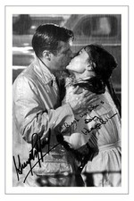 AUDREY HEPBURN + GEORGE PEPPARD BREAKFAST AT TIFFANY'S SIGNED PHOTO PRINT