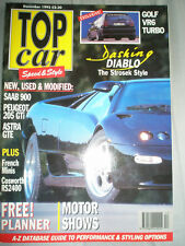 Top Car Dec 1992 Strosek Diablo, VW Golf VR6 Turbo, Astra GTE MKII