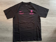 Chelsea FC 2025 UEFA Conference Final Nike Black Player Issue T-Shirt - Medium