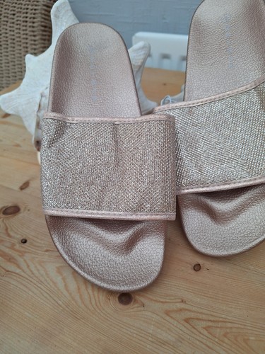 Ladies gold sparkly sandals - , by