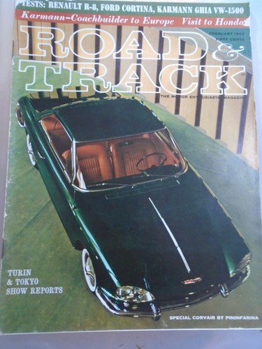 Road track feb 1963 karmann - &,