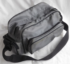 Vintage Grey  Medium/Large Camera Gadget /  Shoulder Bag 2 End & 1 Front Pockets