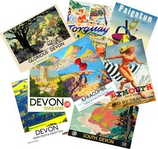Vintage Devon Posters Railway