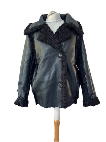 Black faux leather - h&m,