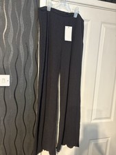 Zara Navy Wide Keg Leg