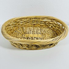 Wicker Oval Basket Shallow Natural Colour 42 cm Storage Hamper Gift Home Decor