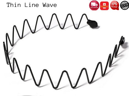 Black metal sports hairband - metal,