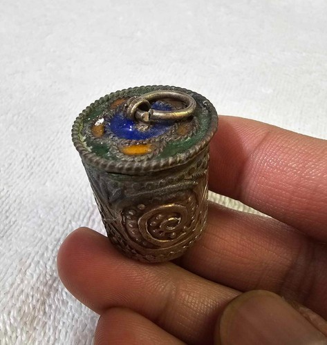 Antique tin silvertone snuff - silvertone,