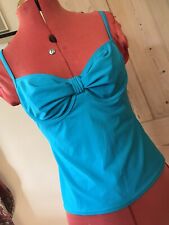 GORGEOUS TURQUOISE TANKINI TOP SWIM SUIT WEAR BEACH BHS 10 TEAL SUMMER HOLIDAYS 