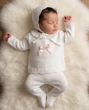 Baby Girl Knitted 3 Pce Outfit