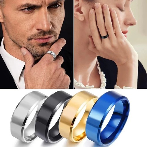 Mens 8mm stainless steel - 8mm,