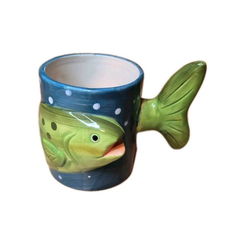 Fish mug with tail handle - mug,