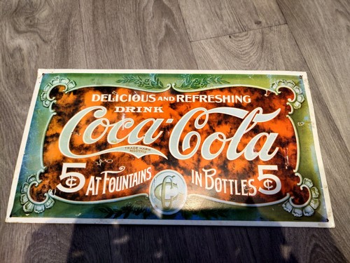 Coca cola tin hanging metal - coca,
