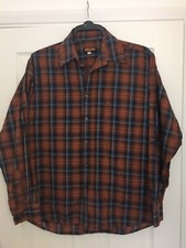 cotton long sleeve oakman check shirt vgc size med multi colour check 