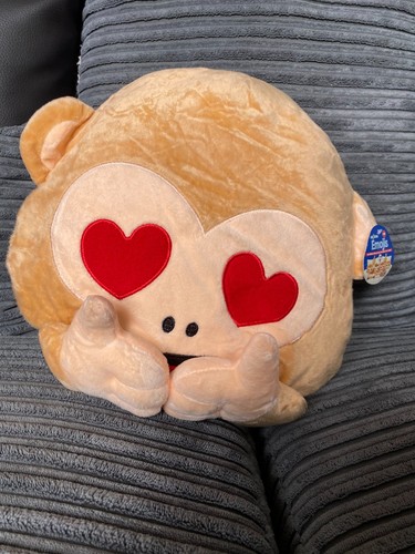 Monkey emoji plush cushion - emoji,