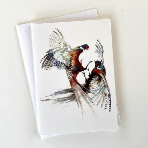 Cock fight greeting card - cock,