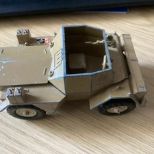 Britain Ltd Scout Car Daimler Mk11  Good Playworn Cracked And Wonky Front Wheel.