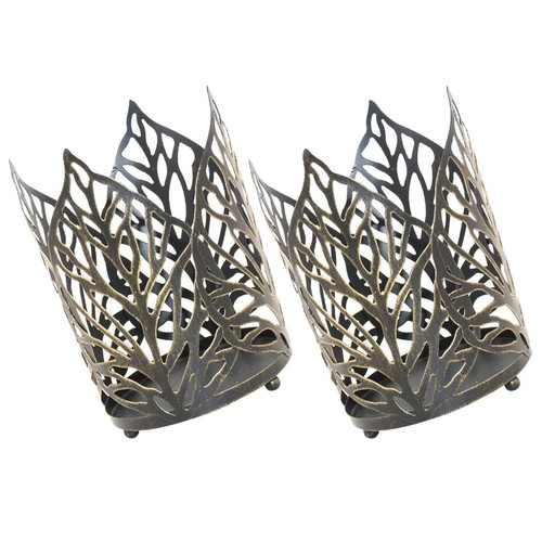 2pcs metal hollow candle - hollow,