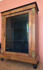 Antique Pier Cabinet, English, Walnut, Inlay, Display Cupboard, Victorian, 1870