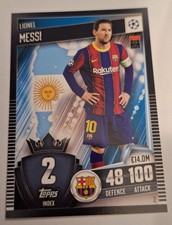 Match Attax 101 2020 21 Lionel Messi #2 Barcelona