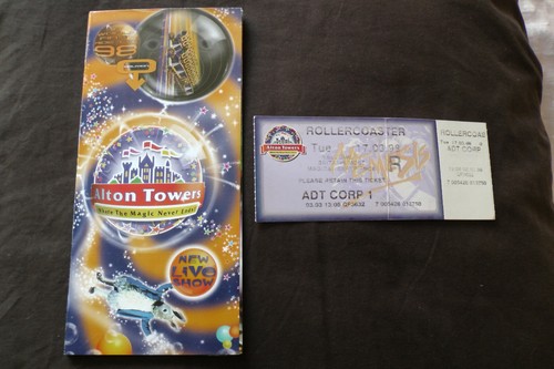 Alton towers theme park 1998 - theme,