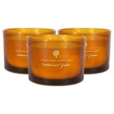 3x Soy Wax Scented Candles Aromatherapy Gift 38hr Burn 350g Sandalwood & Jasmine