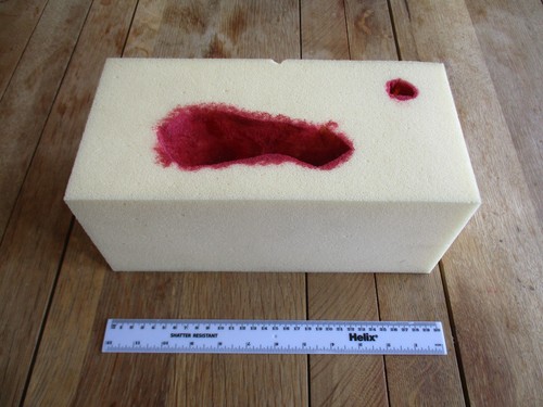 Wound packing practice foam