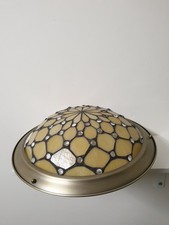 Oaks Lighting Tiffany Jewel Ceiling Light Shades Uplighter Stained Glass D - 14"