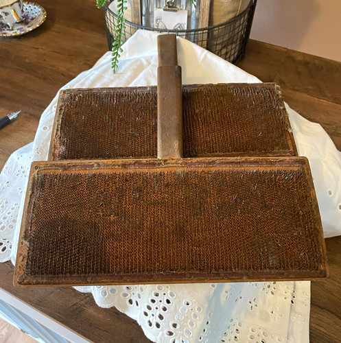 Vintage flat wooden - wooden, hand
