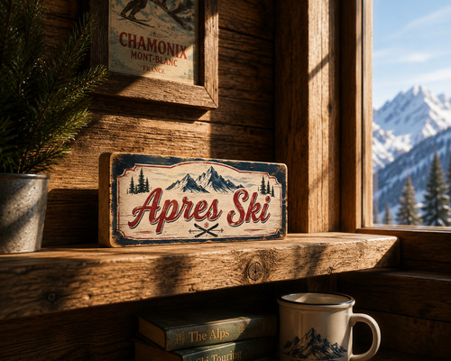 Après ski sign - après,