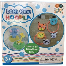 BUDDY & BARNEY Bath Time Hoopla Bath Toy Set for Kids with Animal Targets 3+ TH