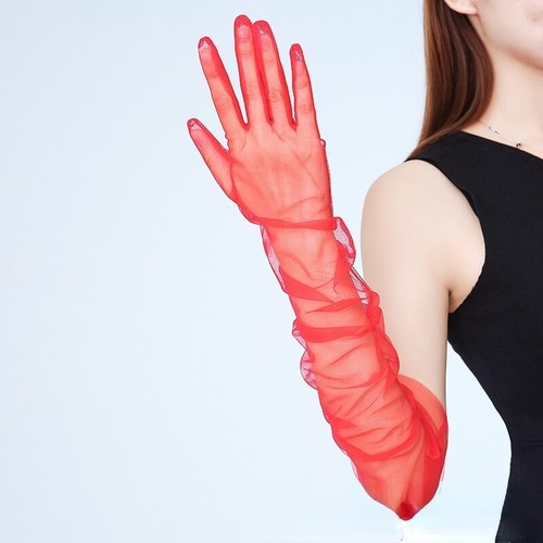 Lady long gloves mesh - lady,