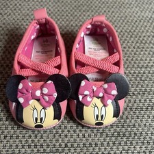 Minnie Mouse Soft Pram Shoes Disney Baby 0-3 Months