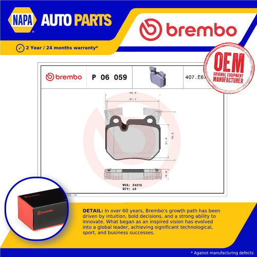 Brake pads set - pads, 123d