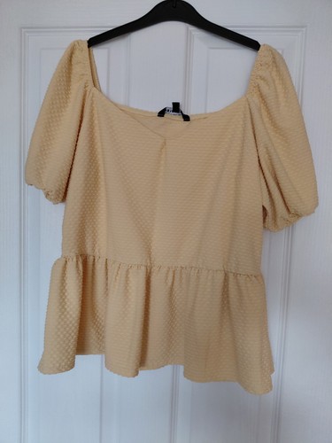 Women yellow peplum top size - women,